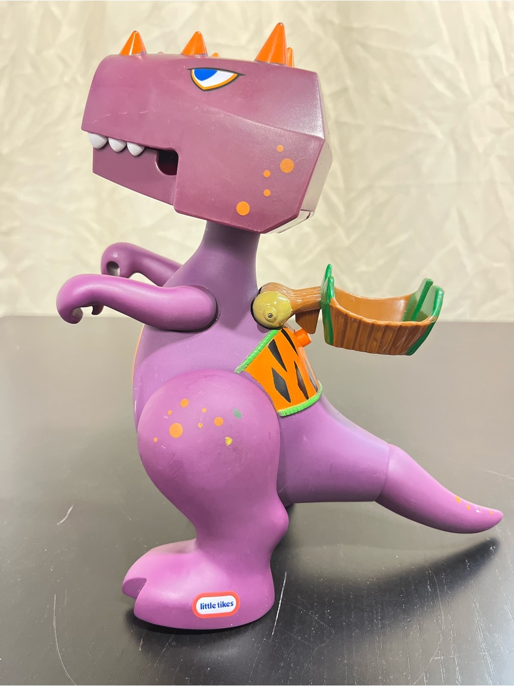 Little Tikes BC Builders Purple TRex Dinosaur Dino 10" Great Used Condition